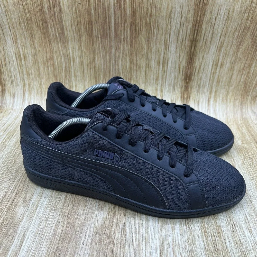 Puma Smash Knit C Men's Size 11 Black Knit Sneakers Low Top Athletic 365458-03